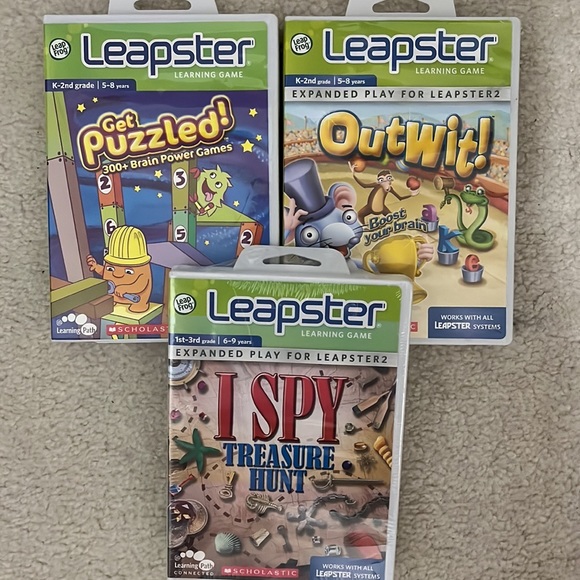 Leapster Games Get Puzzled, Outwit, UP, My Amusement Park, Disney, I Spy, Pet - Picture 4 of 4